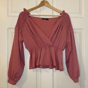 Nasty Gal Pink Blouse